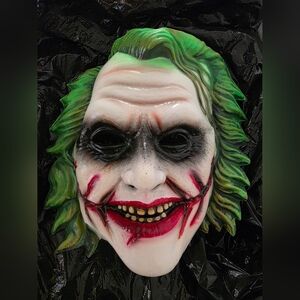 Green and White Joker Mask